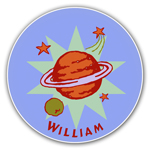 Name Doodles - Personalized Melamine Plates (Cosmic Galaxy) (GDTN-P14)